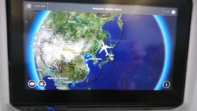 航空機が北欧のスウェーデンに向かって飛行中.