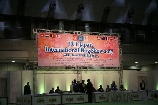FCIジャパンインターナショナルドッグショー2017の大型看板.
