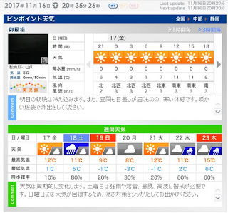 延期されたオフ会の案内画像です。天気予報と気温情報も含まれています。.
